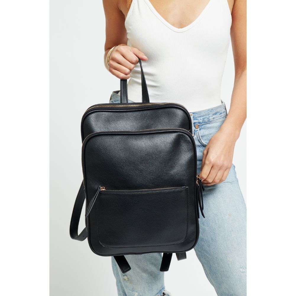 Woman wearing Black Urban Expressions Carly Backpack 840611174413 View 4 | Black