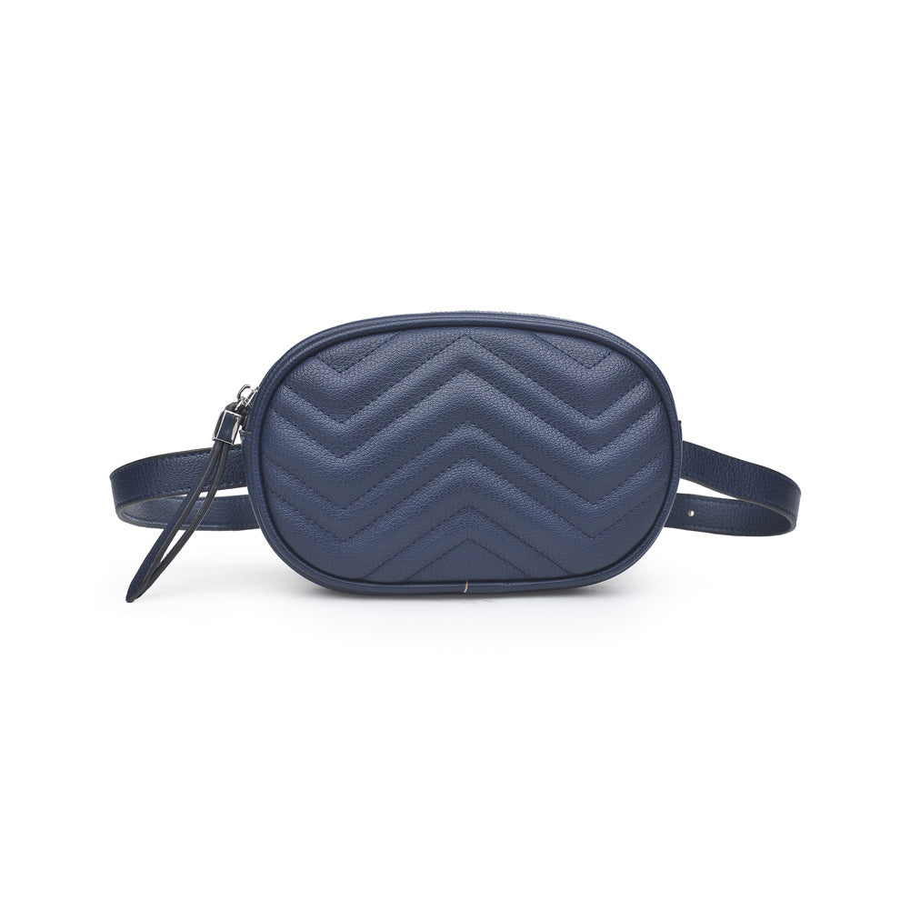 Woman wearing Navy Urban Expressions Sage Belt Bag 840611152138 View 5 | Navy