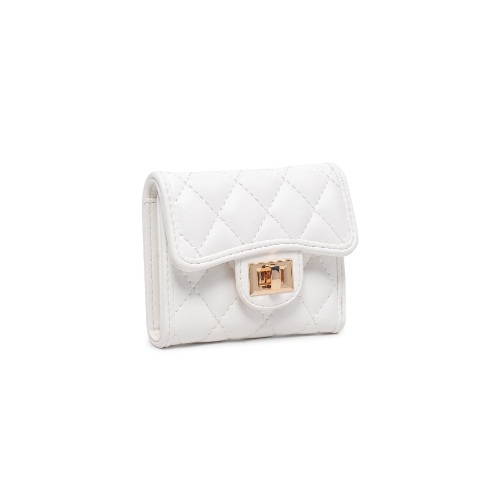 Woman wearing White Urban Expressions Shantel - Quilted Wallet 840611104755 View 6 | White