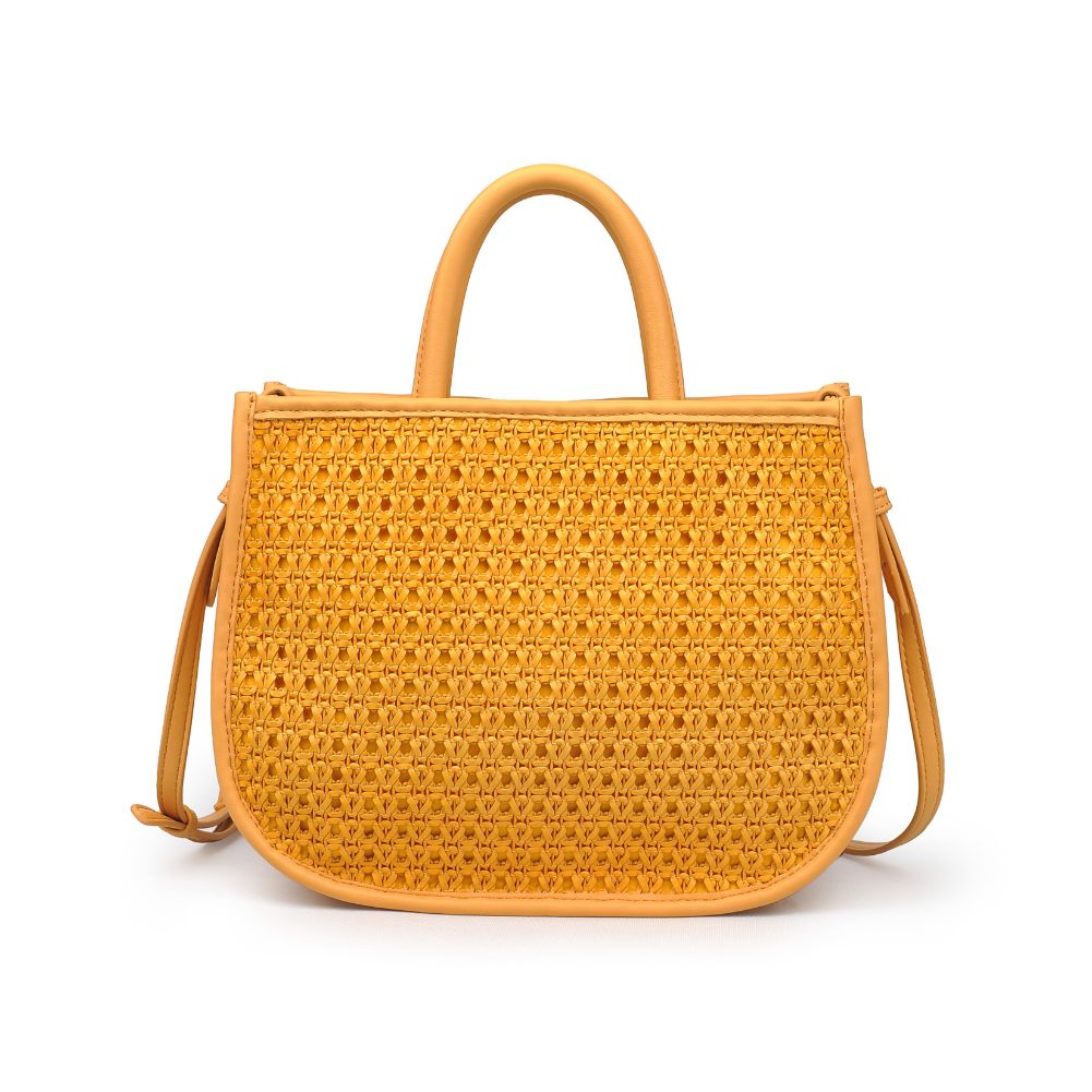 Woman wearing Mustard Urban Expressions Carmen Crossbody 840611169426 View 7 | Mustard