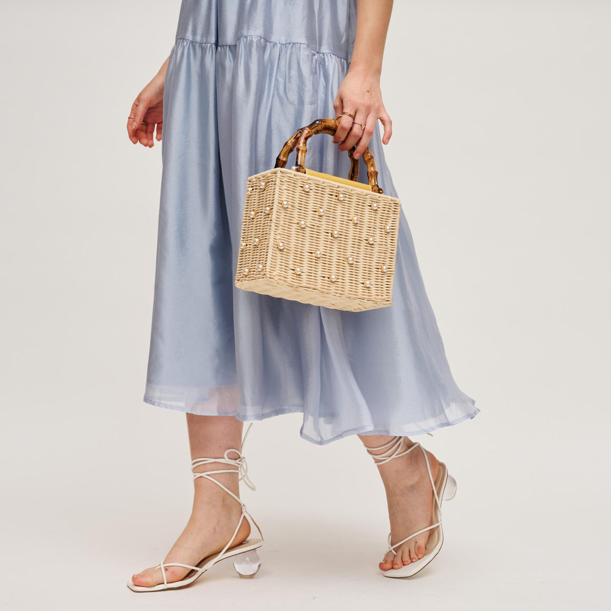 Woman wearing Natural Urban Expressions Maxie Evening Bag 840504204692 View 3 | Natural