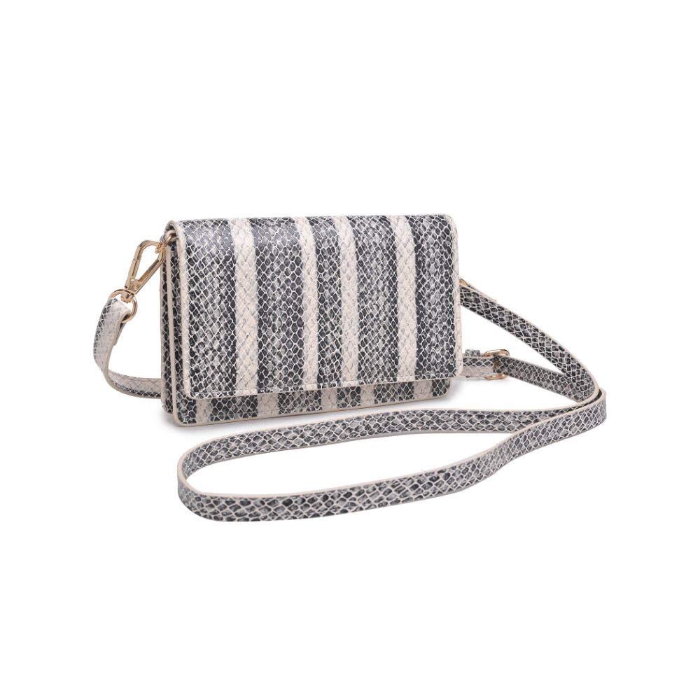 Product Image of Urban Expressions Emma Snake Crossbody 840611173881 View 2 | Black White