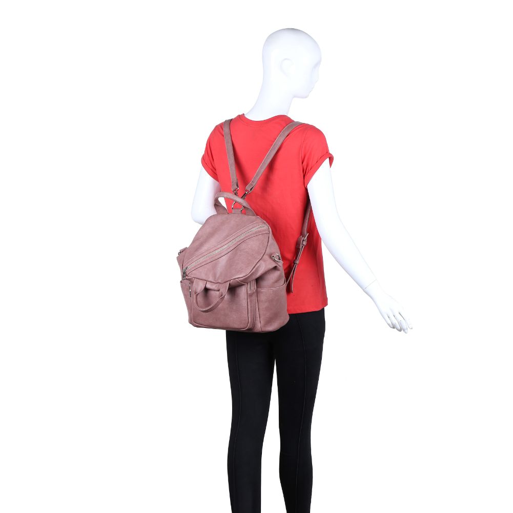 Product Image of Urban Expressions Jackson Backpack NA-840611163509 View 4 | Mauve