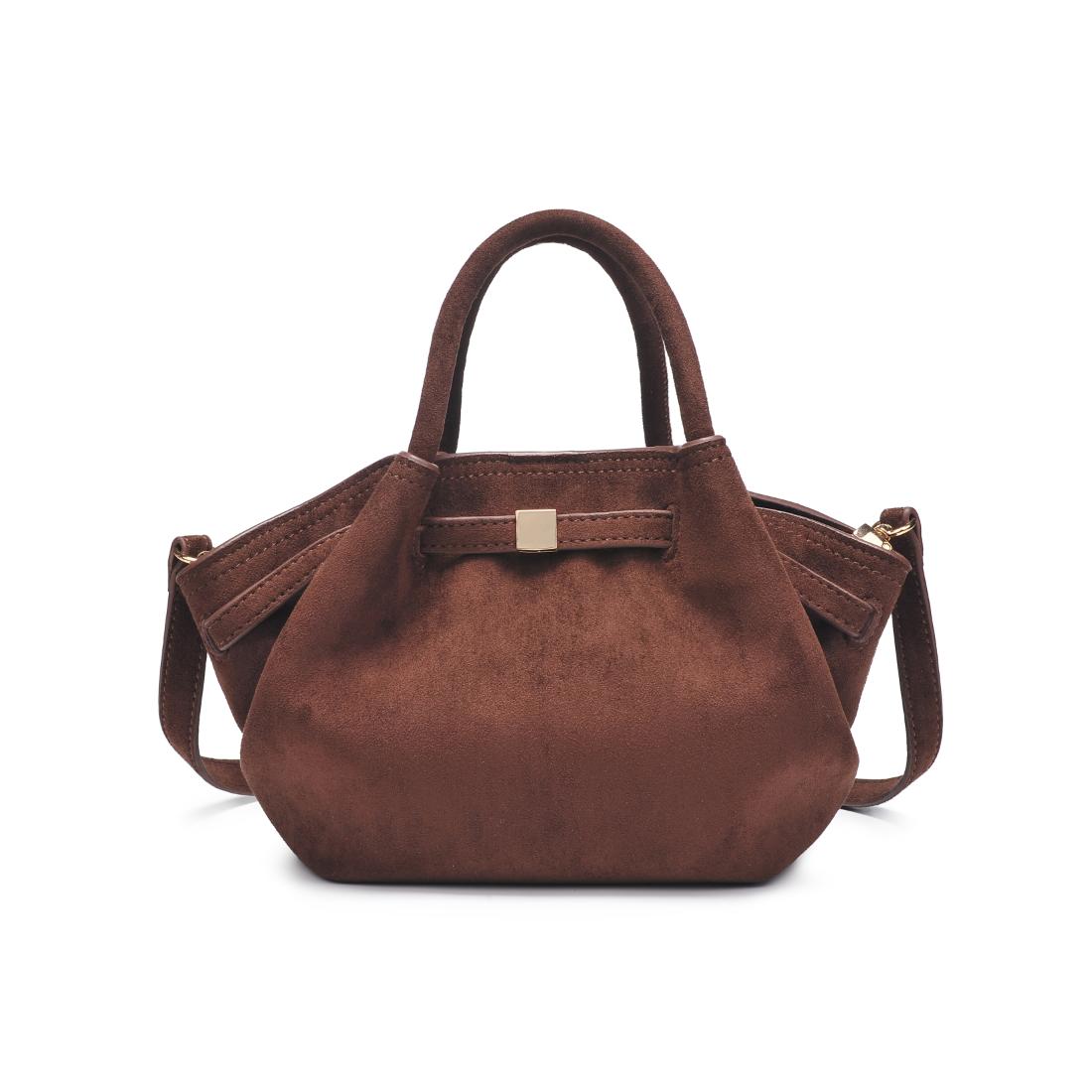 Product Image of Urban Expressions Selena - Faux Suede Crossbody 840611199201 View 5 | Chocolate