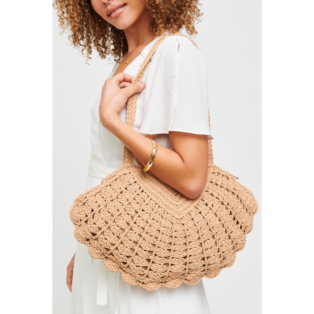 Woman wearing Natural Urban Expressions Seychelles Tote 840611181756 View 4 | Natural