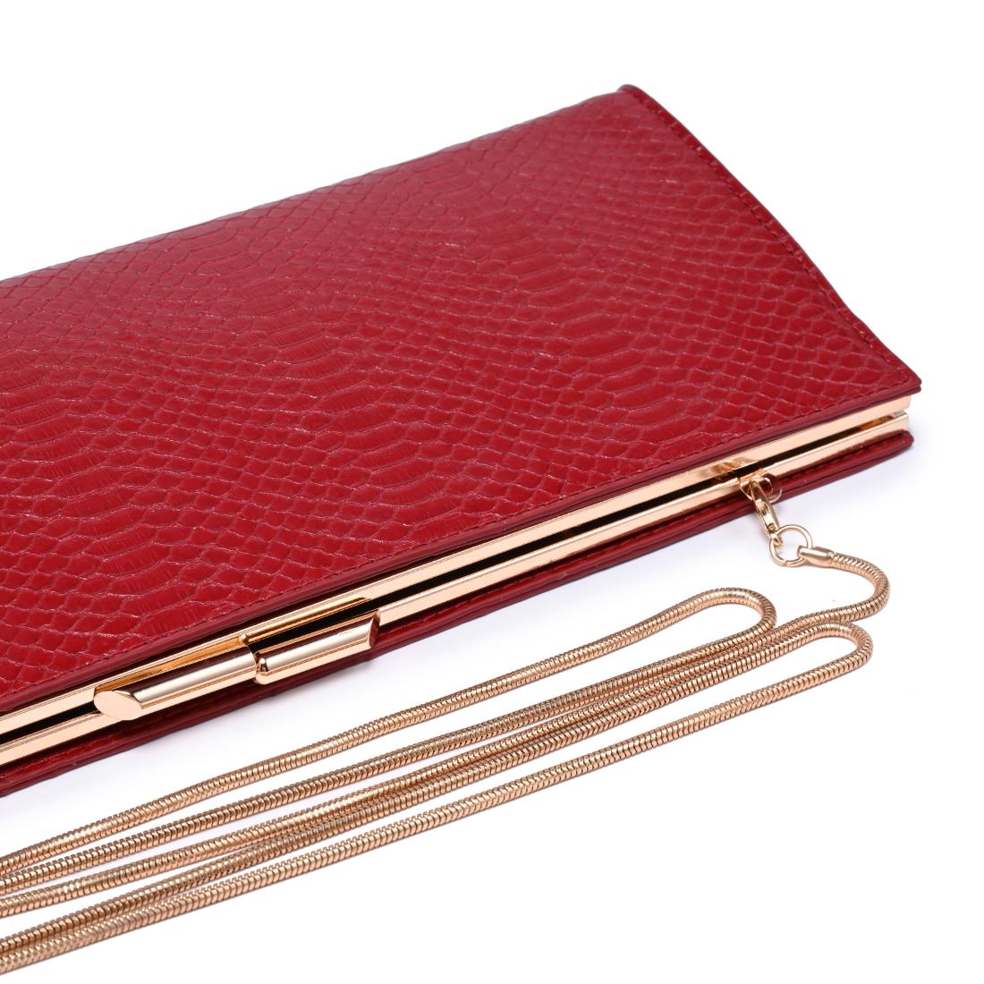 Urban Expressions Nazlee - Snake Clutch 840504212598 View 8 | Red