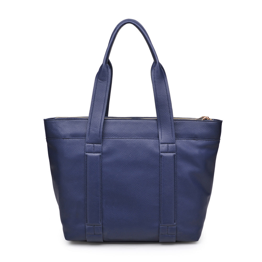 Woman wearing Midnight Blue Urban Expressions Finn Tote NA-840611156051 View 7 | Midnight Blue