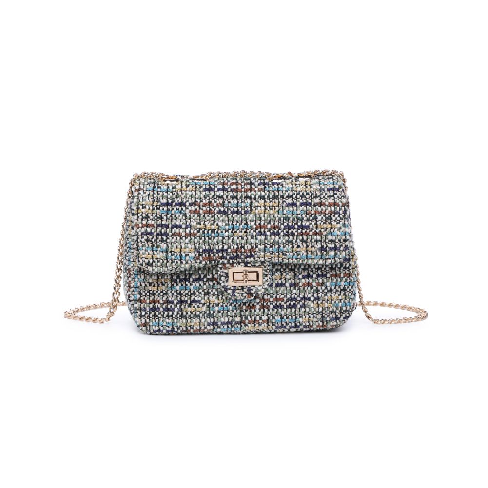 Product Image of Urban Expressions Camille Tweed Crossbody 840611103208 View 5 | Green Multi