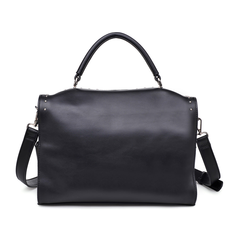 Woman wearing Black Urban Expressions Madden Satchel 840611153739 View 7 | Black