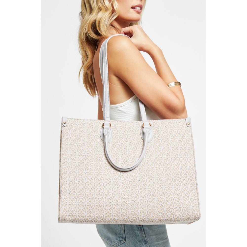 Woman wearing Grey Urban Expressions Esme Tote 840611181626 View 1 | Grey