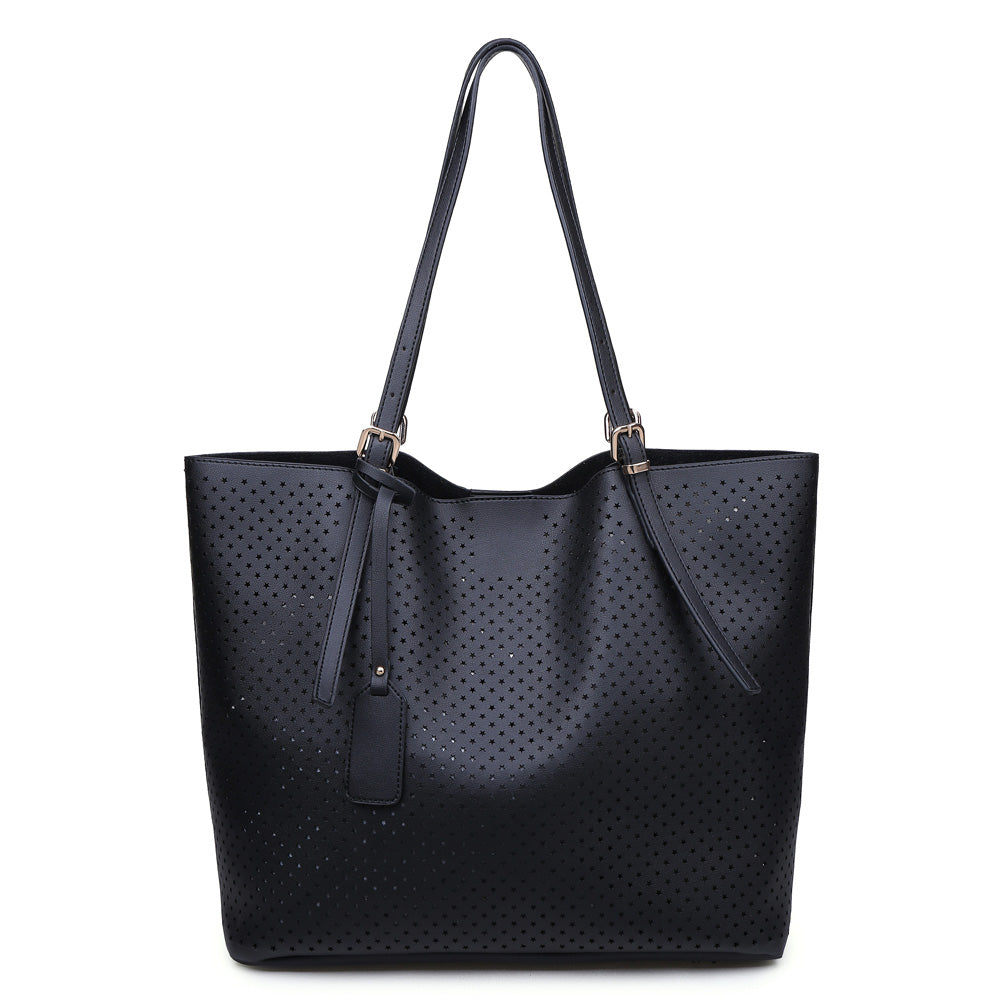 Woman wearing Black Urban Expressions Payson Tote NA-840611141033 View 5 | Black