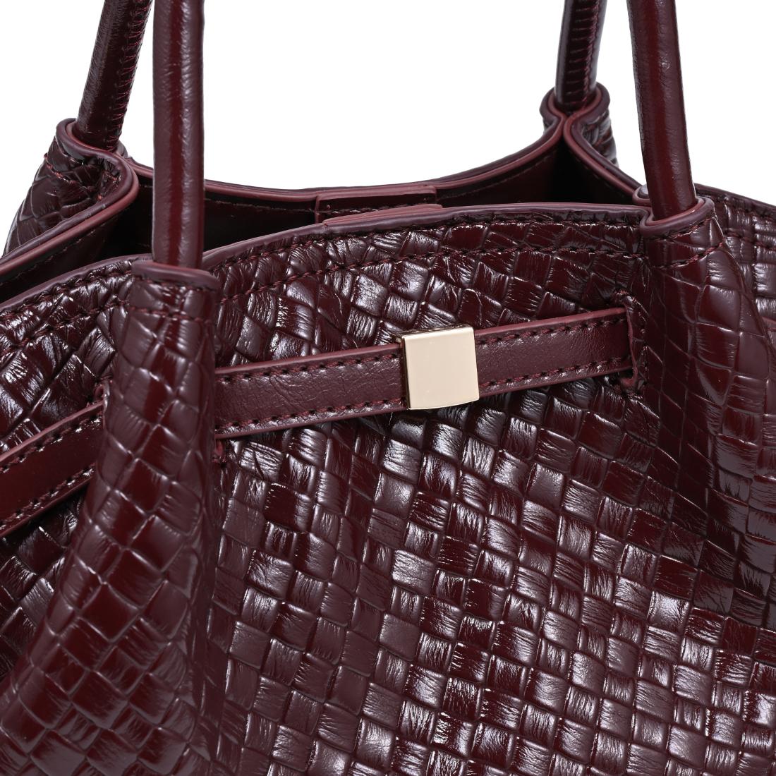 Urban Expressions Selena - Embossed Woven Crossbody 840504212147 View 8 | Burgundy