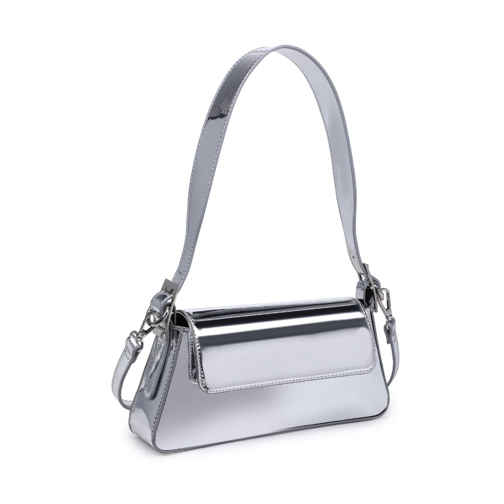 Woman wearing Silver Urban Expressions Donna Crossbody 840611120625 View 6 | Silver