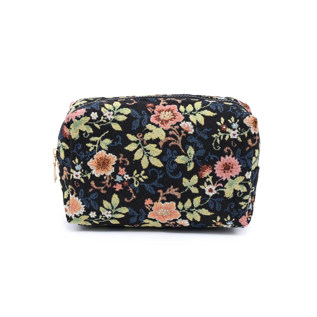 Urban Essentials Garden Tapestry Cosmetic & Travel Organizer Pouch 840504209857 View 5 | Black