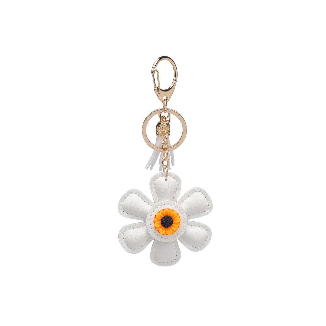 Product Image of Urban Expressions Floral Keychain Charm 840611150578 View 5 | White
