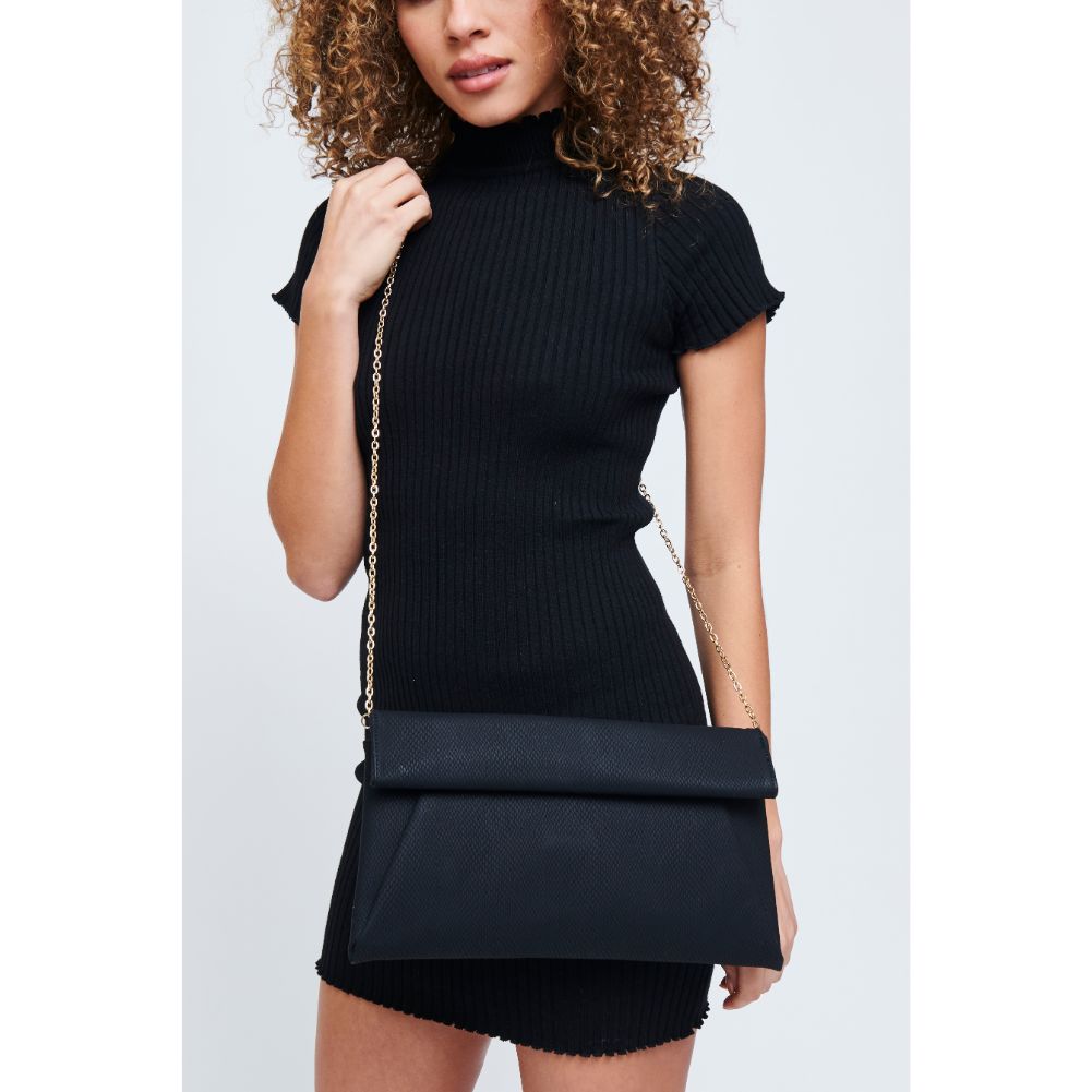 Woman wearing Black Urban Expressions Emilia Clutch 840611159045 View 3 | Black