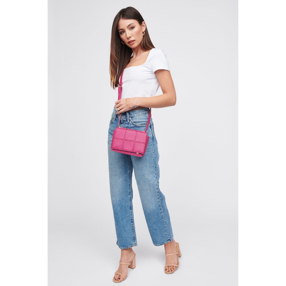 Woman wearing Magenta Urban Expressions Amanda Crossbody 818209016056 View 3 | Magenta