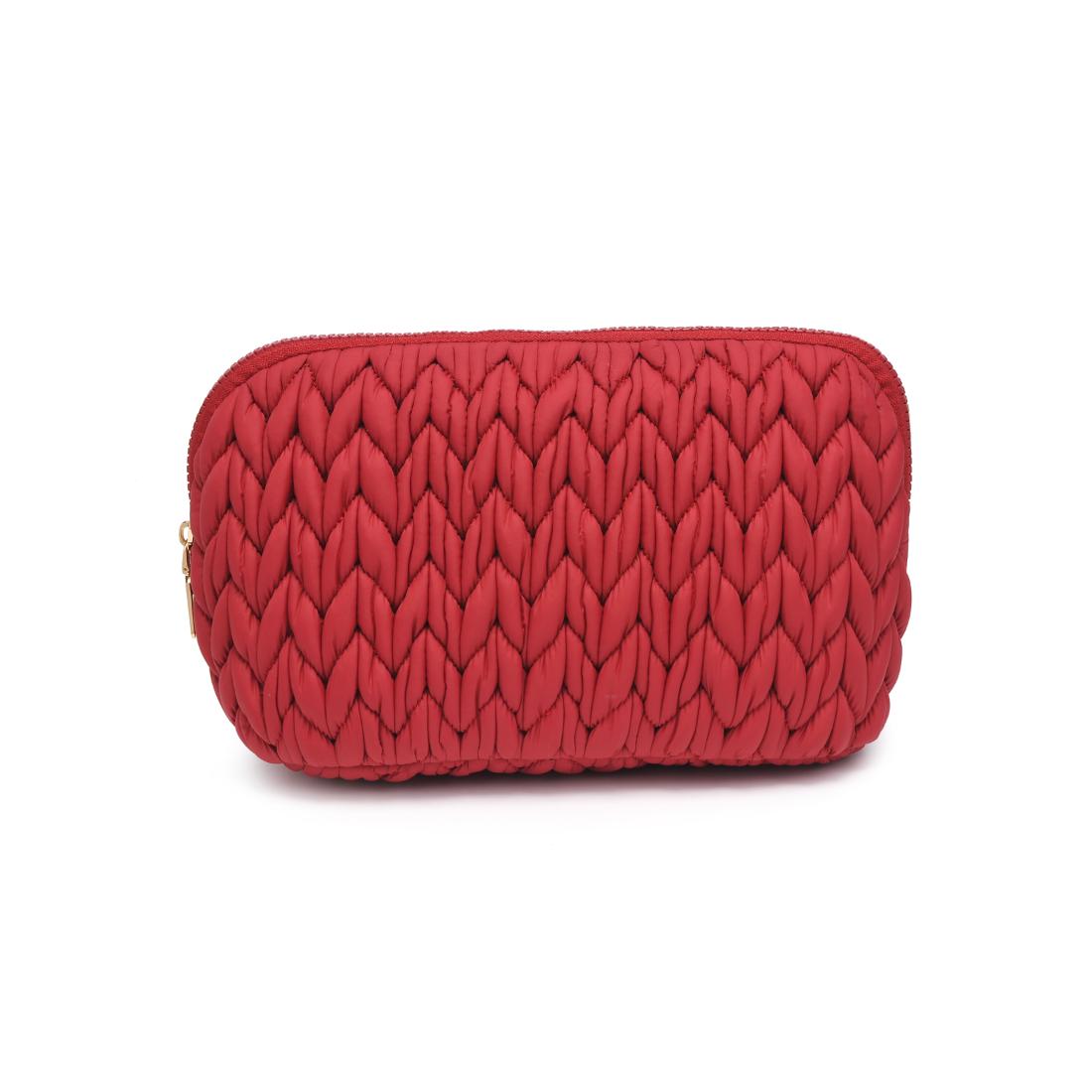 Urban Essentials Celisse Cosmetic & Travel Organizer Dome Pouch 840611197146 View 5 | Red
