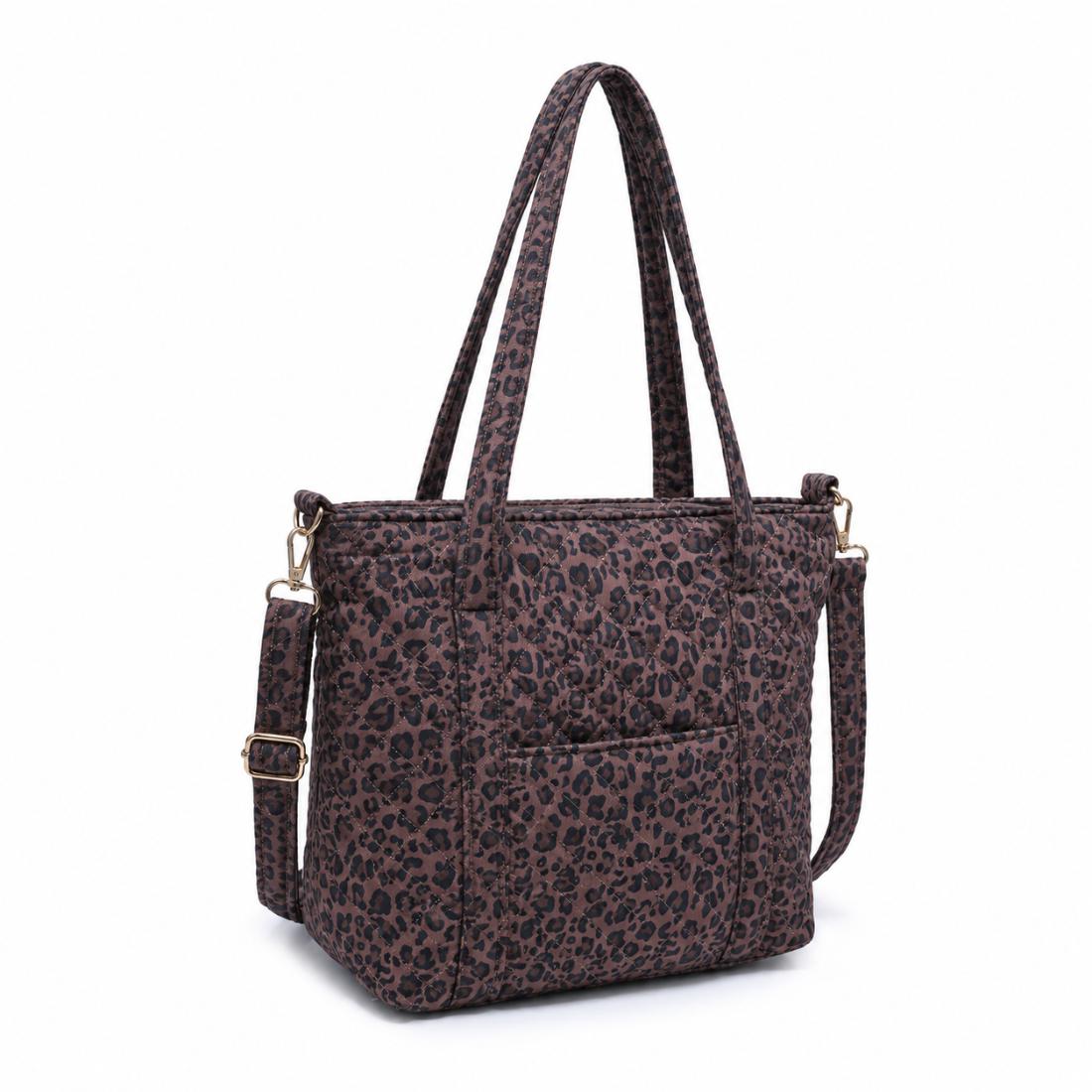Urban Essentials Safari Chic - Mini Tote Crossbody 840504216893 View 1 | Chocolate Leopard