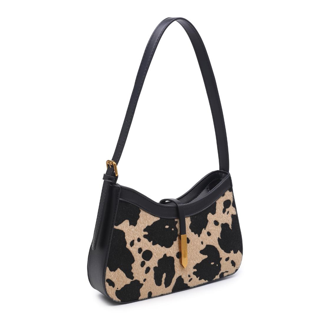 Urban Expressions Judith - Cowprint Clutch 840504217098 View 2 | Tan Black