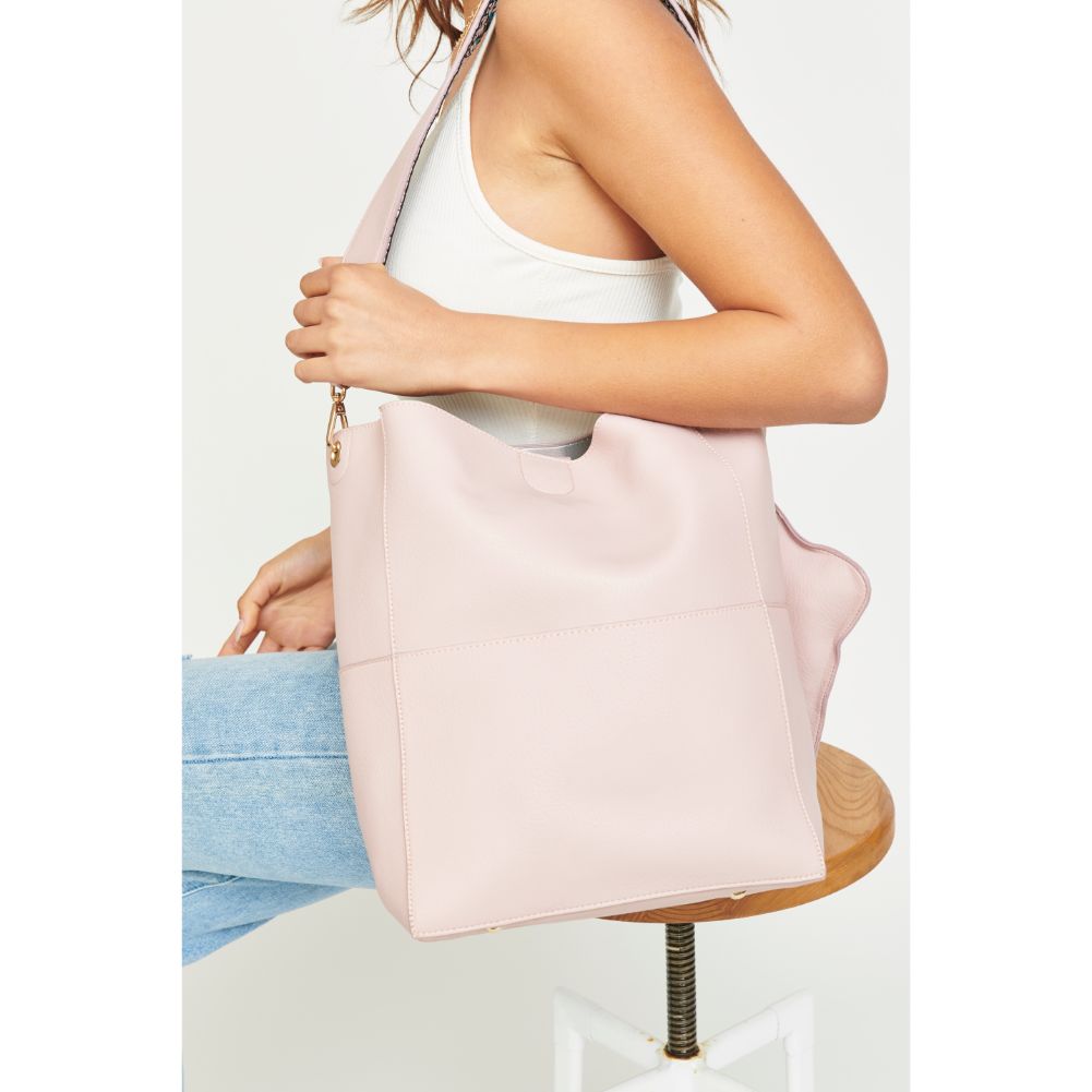 Woman wearing Blush Urban Expressions Colombia Hobo NA-840611127303 View 3 | Blush