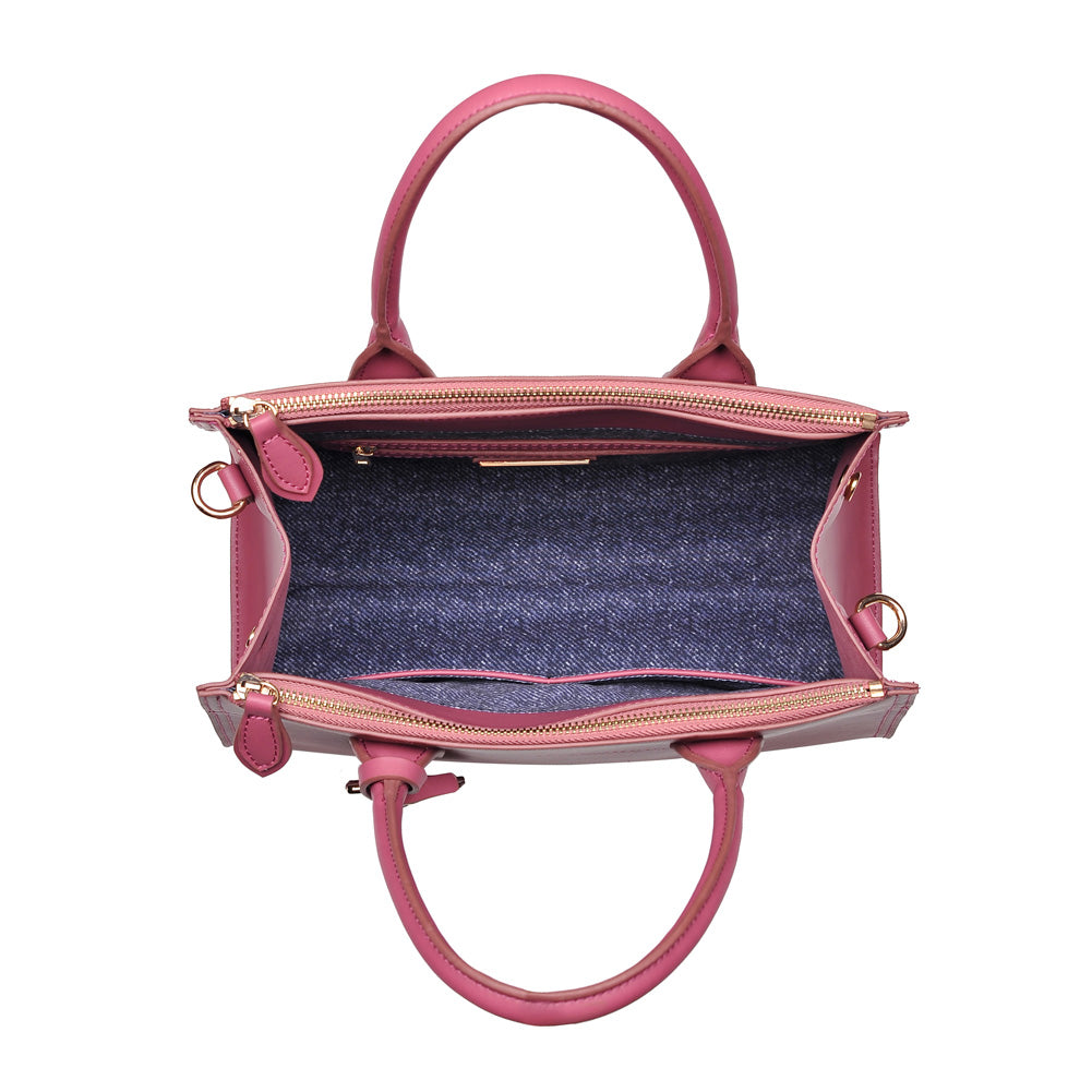 Woman wearing Mauve Urban Expressions Cooper Satchel NA-840611153555 View 9 | Mauve