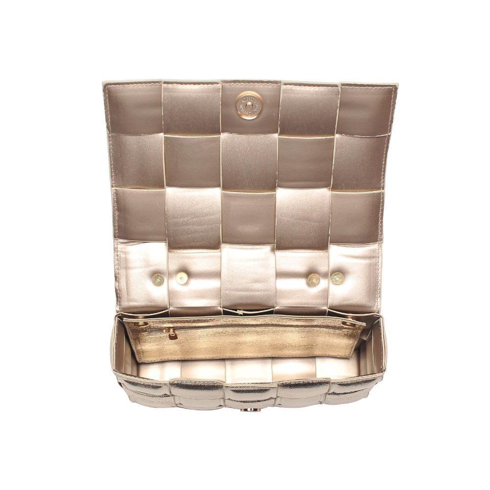 Product Image of Urban Expressions Ines Metallic Crossbody 840611100573 View 8 | Gold