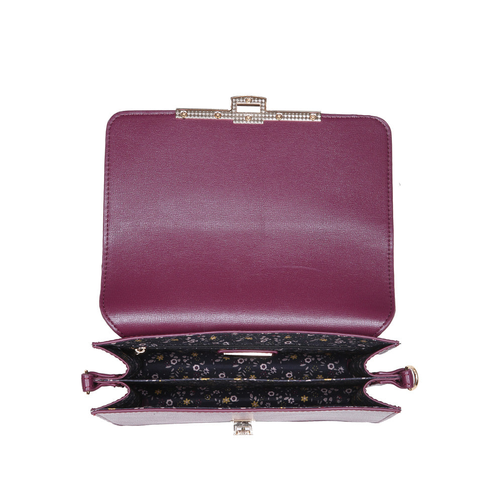 Product Image of Urban Expressions Hermione Crossbody NA-840611156877 View 4 | Burgundy