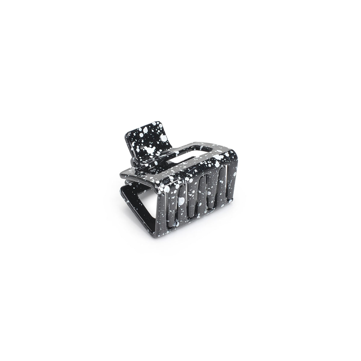 Product Image of Urban Expressions Cutout Rectangle Medium Jaw Hair Claw 818209013581 View 1 | Black White