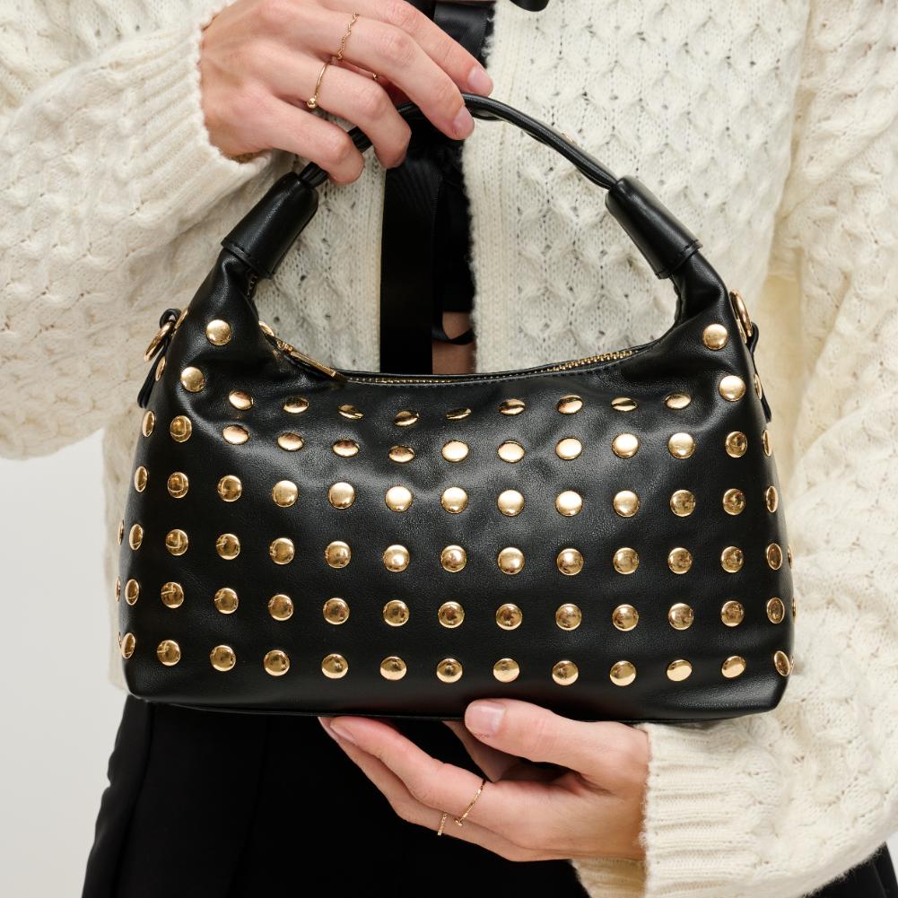 Woman wearing Black Urban Expressions Beckette Crossbody 840611194213 View 4 | Black