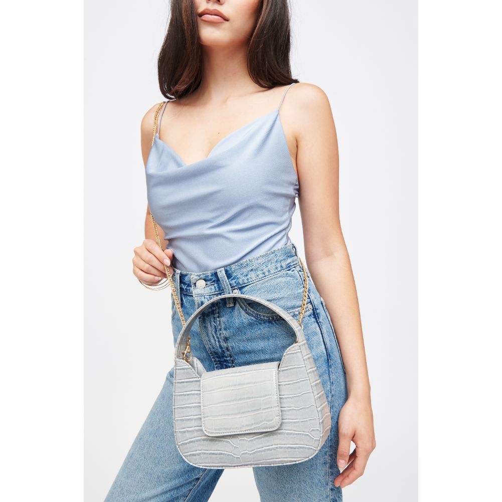 Woman wearing Oatmeal Urban Expressions Esther Shoulder Bag 840611182487 View 1 | Oatmeal