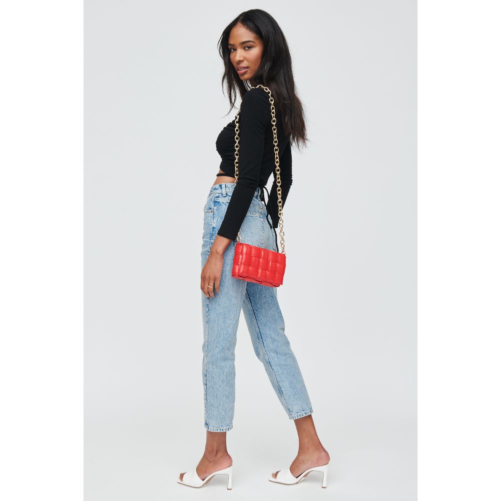 Woman wearing Red Urban Expressions Holden Crossbody 818209017480 View 3 | Red