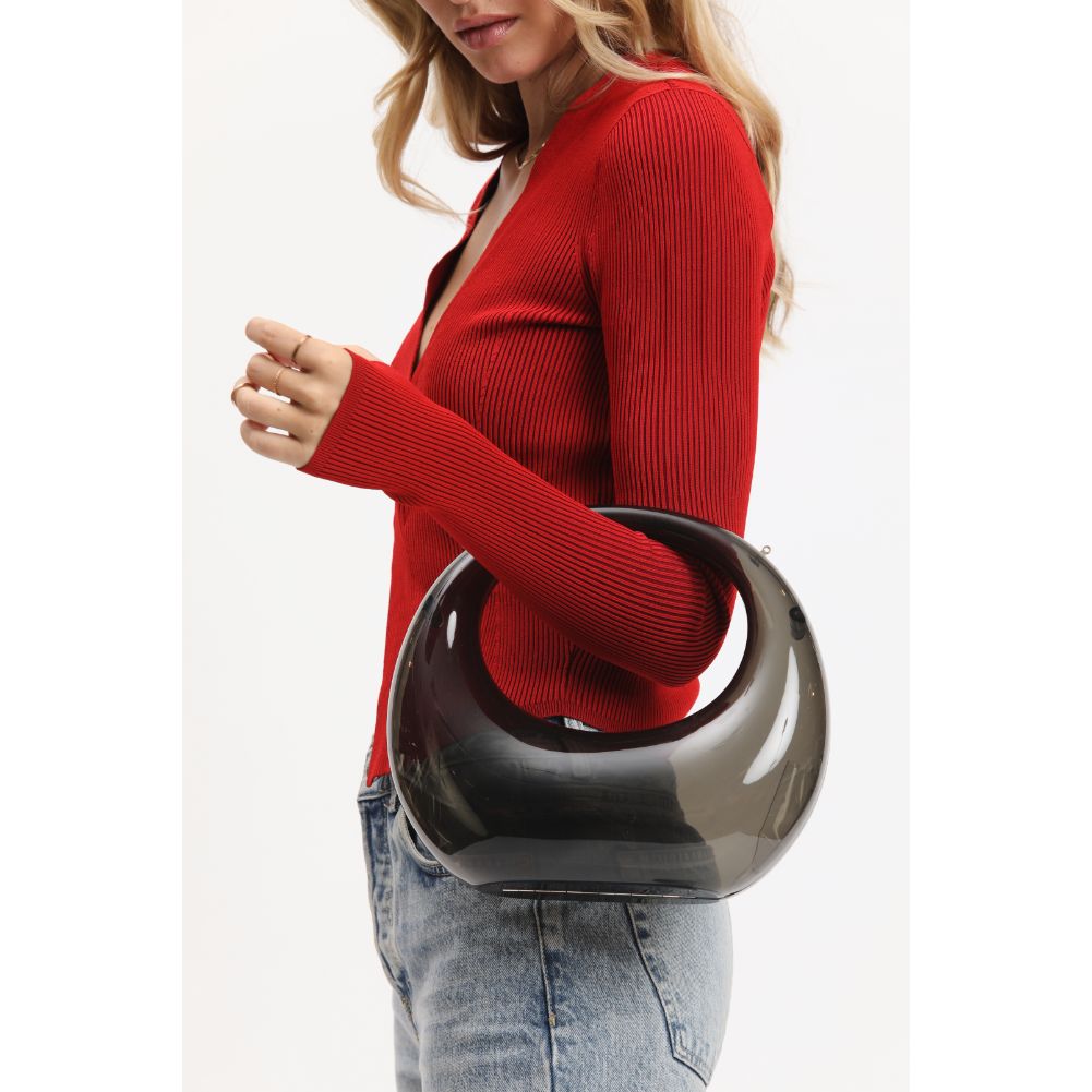 Woman wearing Smoke Urban Expressions Bess Evening Bag 840611109965 View 1 | Smoke