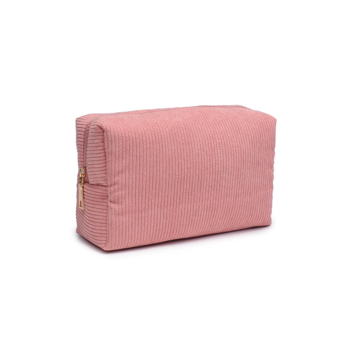 Urban Essentials Cordially Yours - Corduroy Cosmetic & Travel Organizer Pouch 840611197030 View 6 | Blush