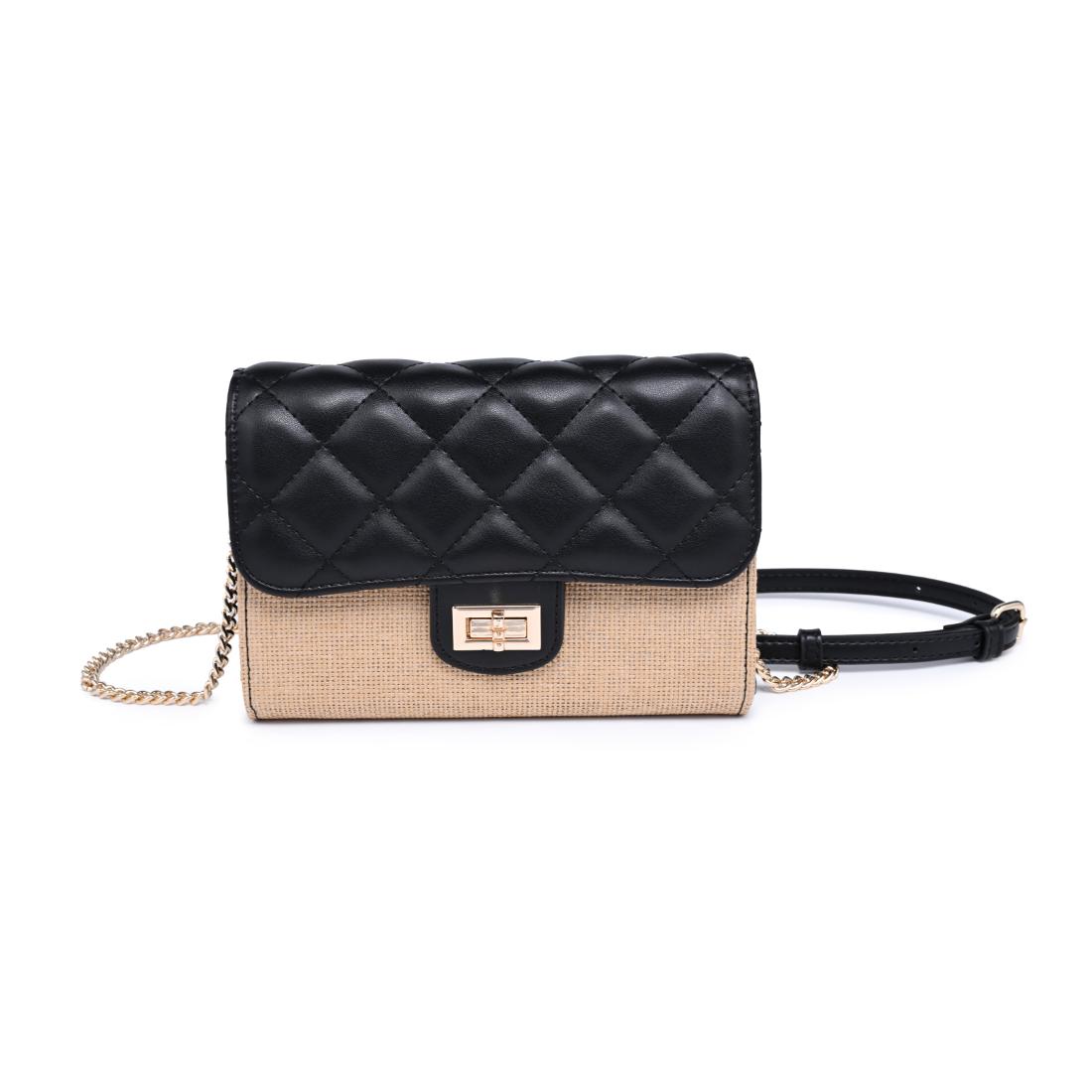 Urban Expressions Shelly - Straw Crossbody 840504203039 View 5 | Natural Black