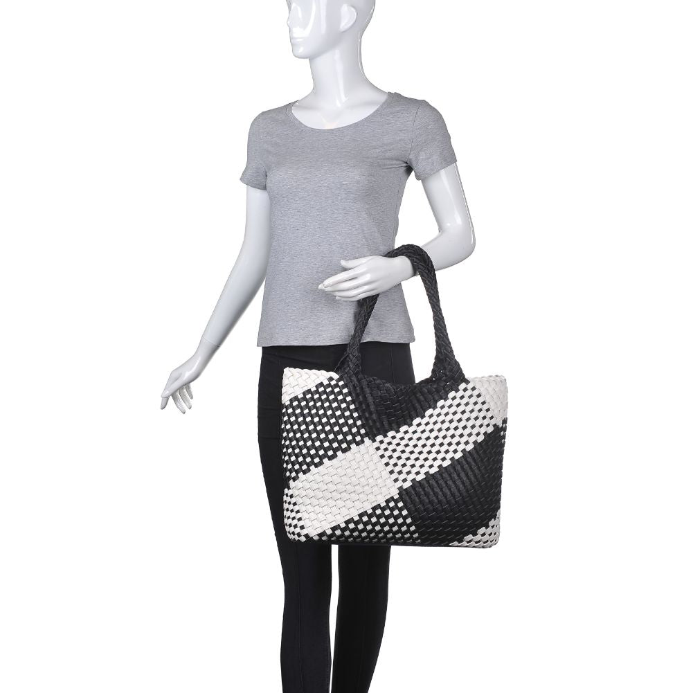 Product Image of Urban Expressions Cebu Tote 840611169587 View 5 | Black White