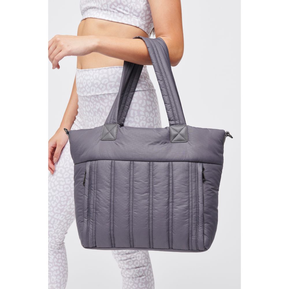 Woman wearing Carbon Urban Expressions Ellis Tote 840611182685 View 1 | Carbon