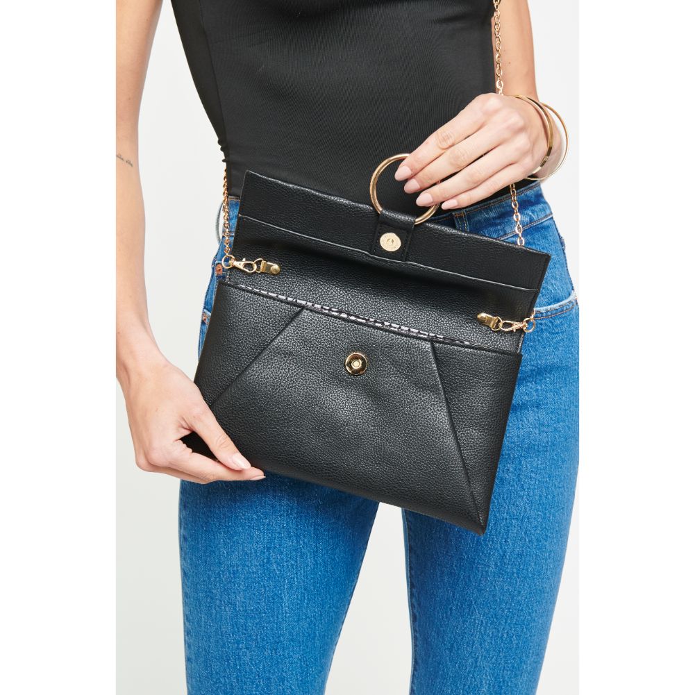 Woman wearing Black Urban Expressions Alyssa Clutch 840611147295 View 2 | Black