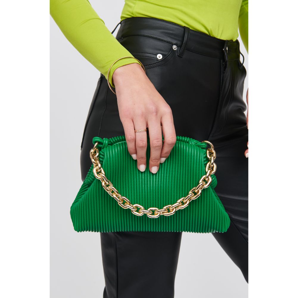 Woman wearing Kelly Green Urban Expressions Analisa Crossbody 818209015523 View 4 | Kelly Green