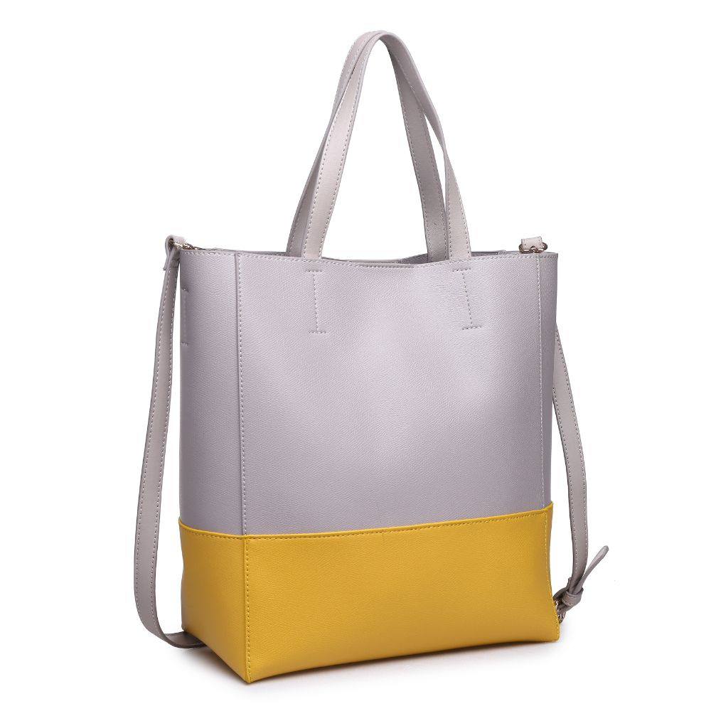 Product Image of Urban Expressions Marlin Tote 840611161987 View 2 | Grey Mustard