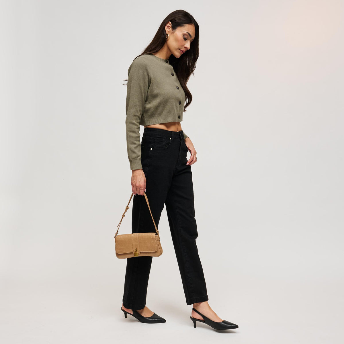 Woman wearing Natural Urban Expressions Marsilee Shoulder Bag 840504212284 View 4 | Natural