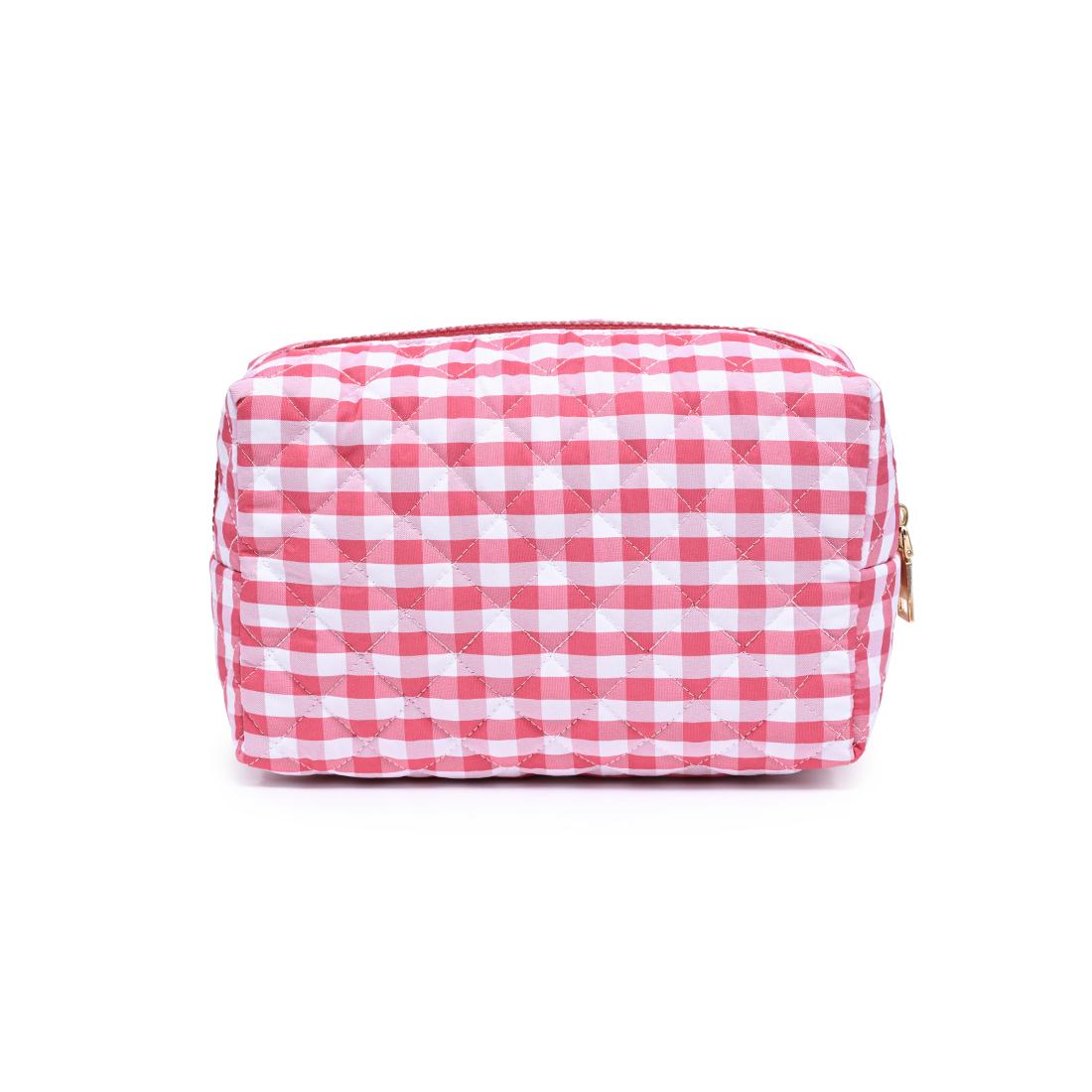 Urban Essentials Check Mate Cosmetic & Travel Organizer Pouch 840504209840 View 7 | Red