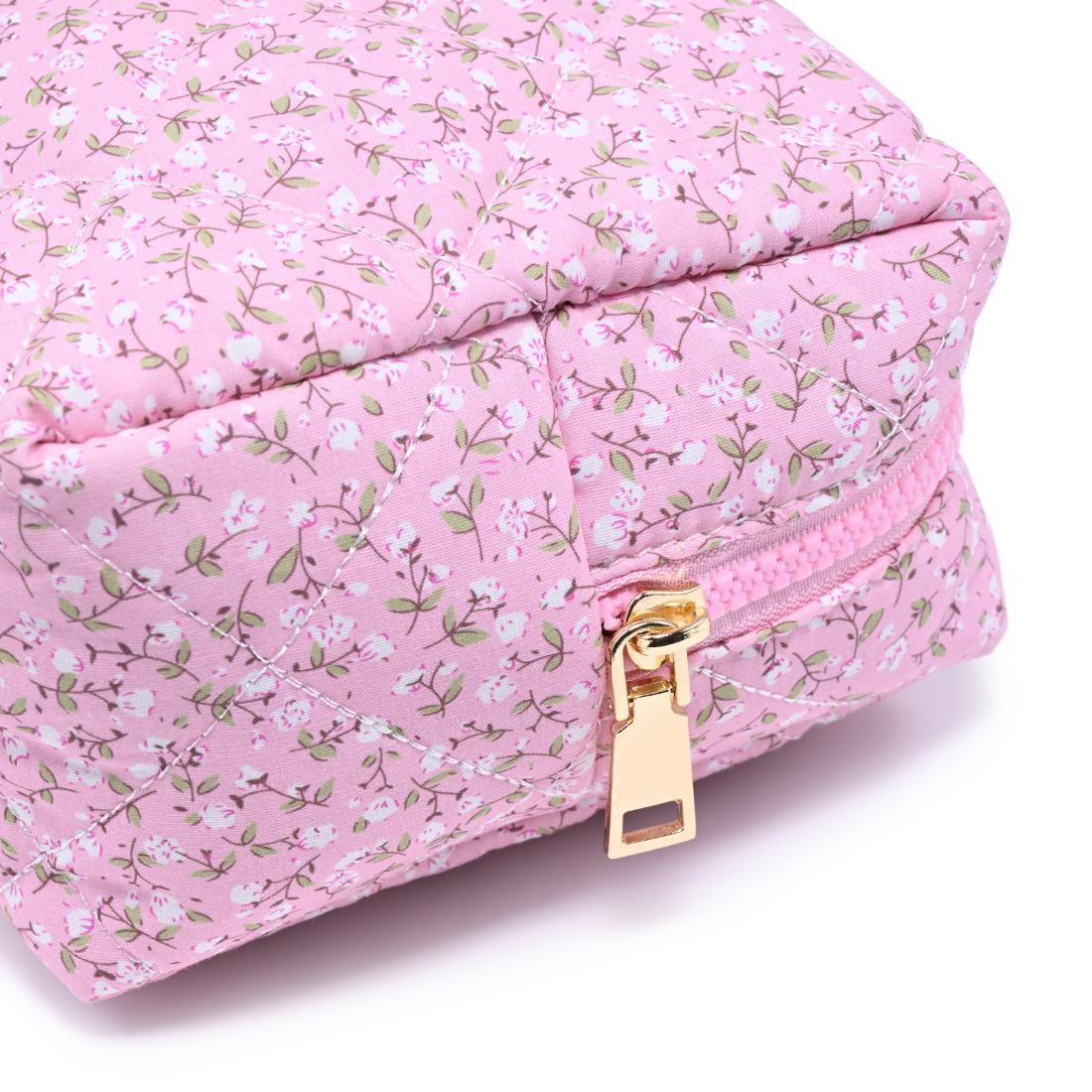 Urban Essentials Garden Glow Cosmetic & Travel Organizer Pouch 840504209901 View 8 | Dusty Rose Floral