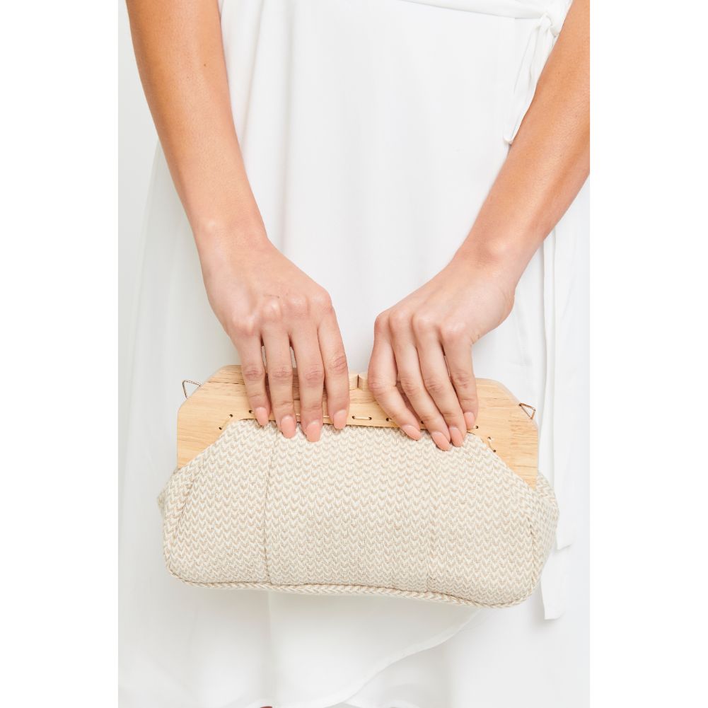 Woman wearing Natural Urban Expressions Echo Clutch 840611182135 View 3 | Natural