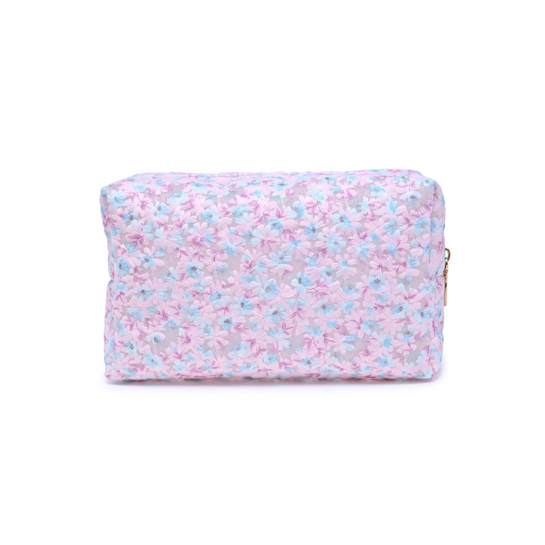 Urban Essentials City Bloom Cosmetic & Travel Organizer Pouch 840504207532 View 3 | Pink