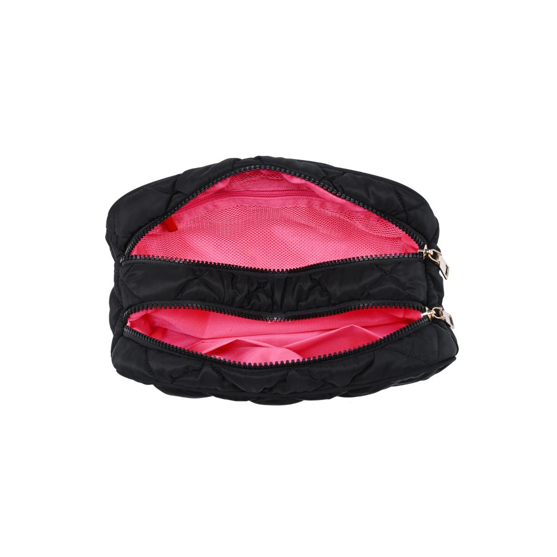Urban Essentials Daily Duo- Quited Puffer Cosmetic & Travel Organizer Pouch 840504207341 View 4 | Black