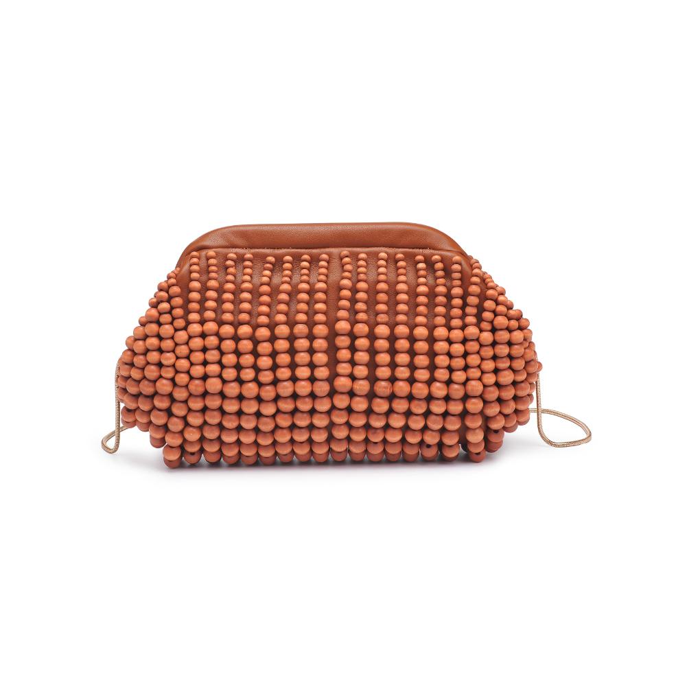 Woman wearing Tan Urban Expressions Lydia Clutch 840611191533 View 7 | Tan