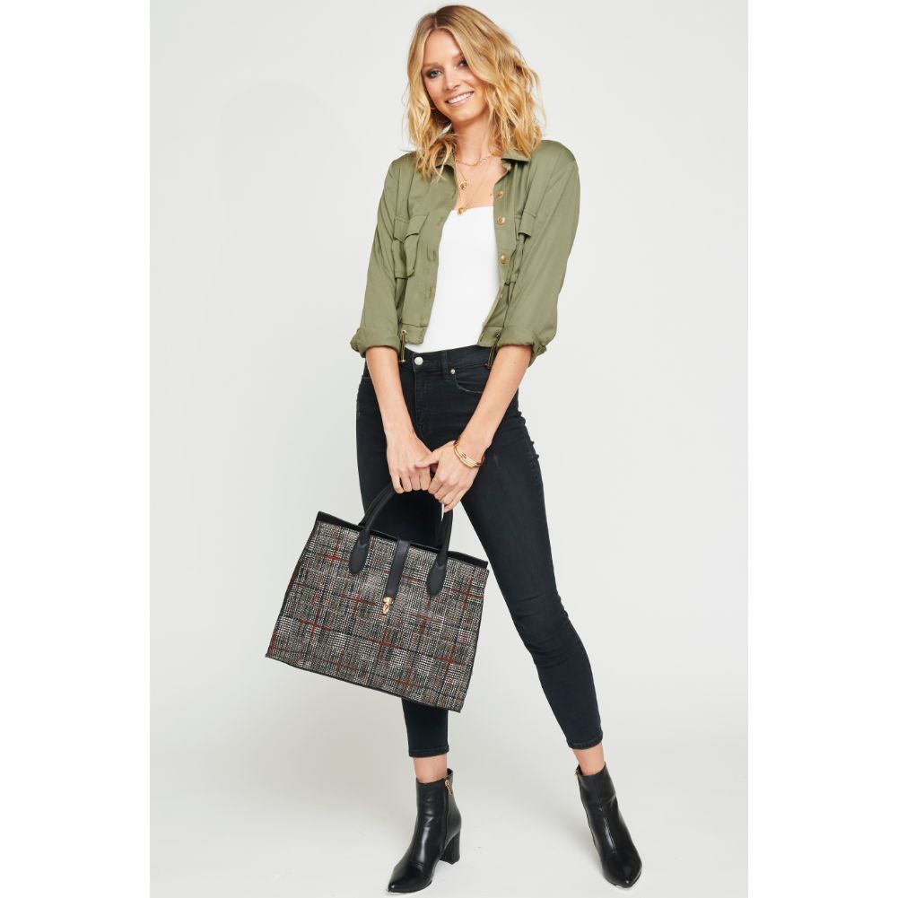 Woman wearing Multi Urban Expressions Bryony Tote NA-840611153159 View 3 | Multi