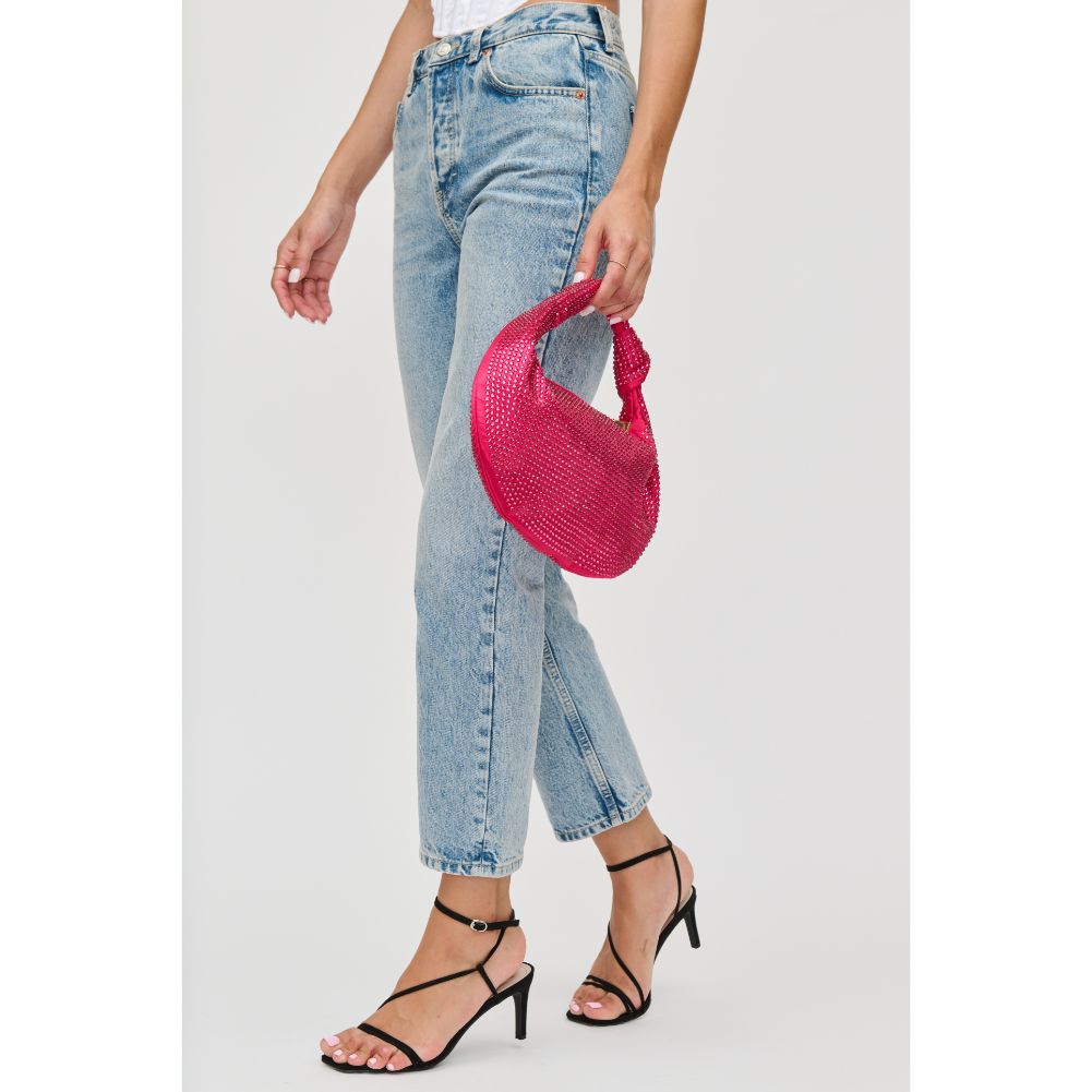 Woman wearing Pink Urban Expressions Tawni Evening Bag 840611106513 View 4 | Pink