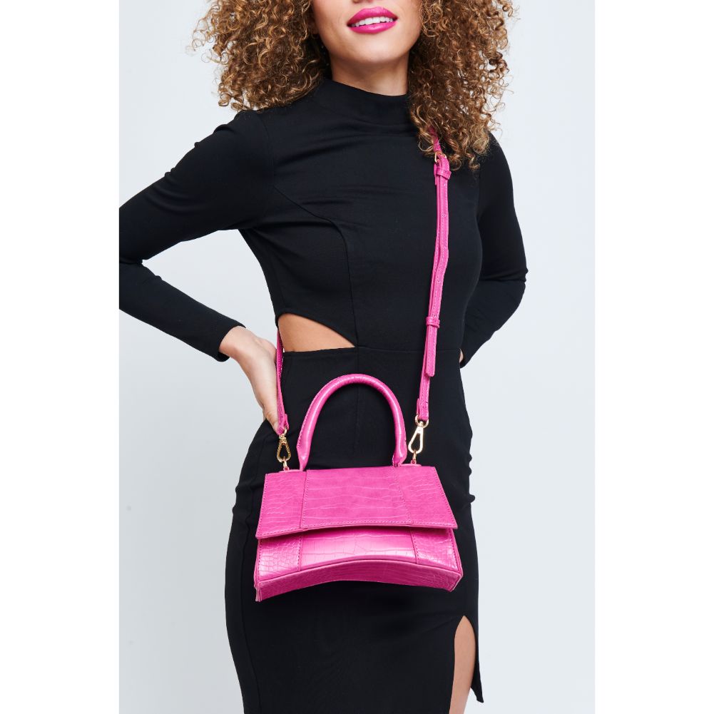 Woman wearing Pink Urban Expressions Lucas Crossbody 840611181046 View 1 | Pink